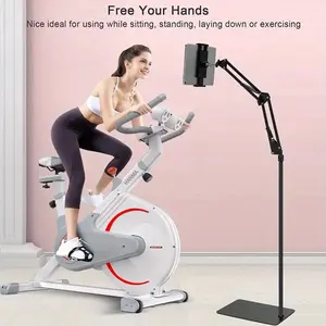 Adjustable Tablet Floor Stand 360 Degree Rotation Holder Flexible Long Arm Metal Smartphone Mount Lazy Bracket Floor Stand