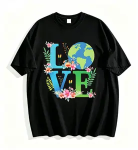 Earth Day T-Shirt - Love Our Planet Floral Graphic Tee for Environmental Awareness