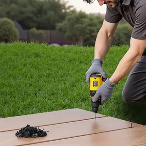 VEVOR 1000PCS Hidden Deck Fasteners for Composite Decking Board, Universal Composite T Clips Plastic Hidden Fasteners with Metal Screws, Polypropylene PP Clips Works with 0.26 inch Gaps, Black