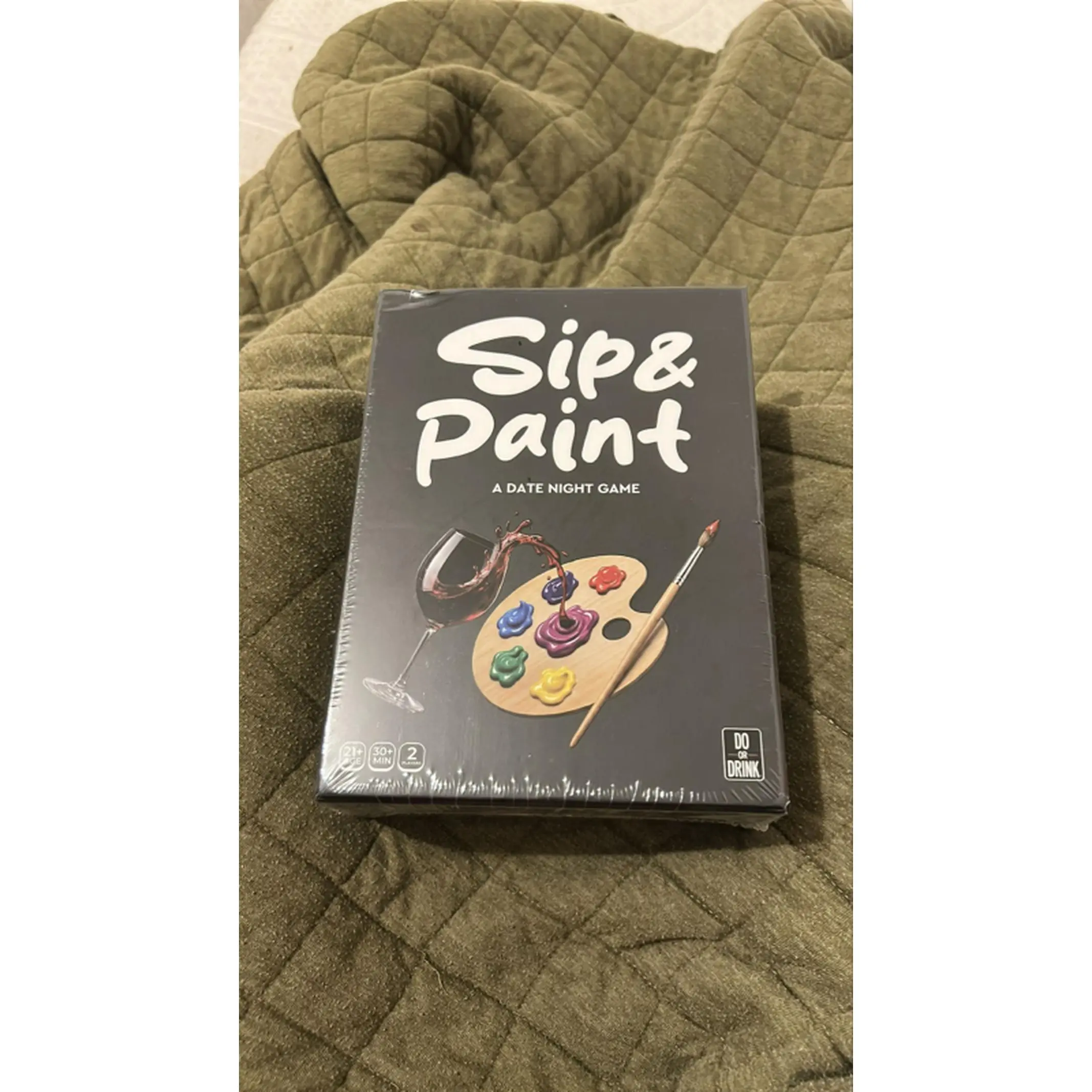 Sip & Paint A Date Night Game - Fun Interactive Board Game for Couples - Perfect for Romantic Evenings - 90 Minutes Playtime