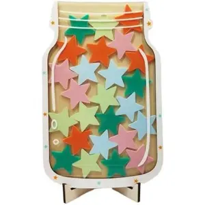 Reward Jar,   Jar Reward Incentive Jars for Student  for Good Positive Behavior  Classroom Responsibility Routine  Management Tool with Colorful Stars