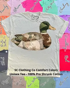 Camo Patchwork Duck Comfort Colors Tee