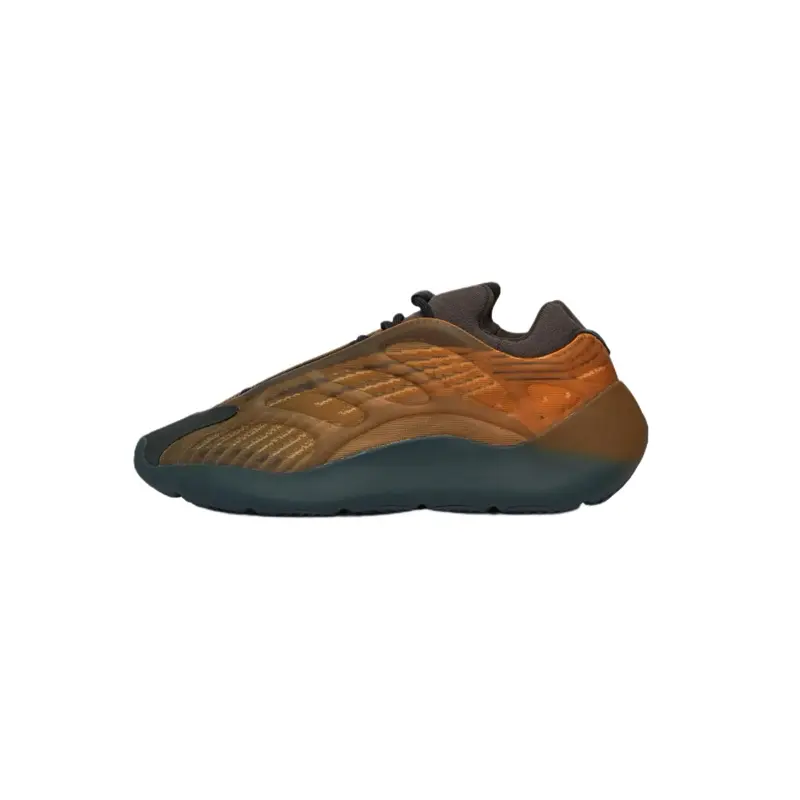 Adidas Yeezy 700 V3 Copper Fade Men's Athletic Walking Shoes, Casual Trainers with Engineered Mesh and Glow-in-the-Dark Cage, Daily Wear, Lightweight, Mesh Upper, Futuristic Look, Copper Fade/Copper Fade/Copper Fadeh, Glow Cage