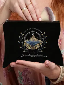 Acotar Pattern Makeup Bag, Travel Beauty Bag, Women's Cosmetic Storage Pouch, Lipstick Case, Portable Organizer, Best Gift for Female Friends