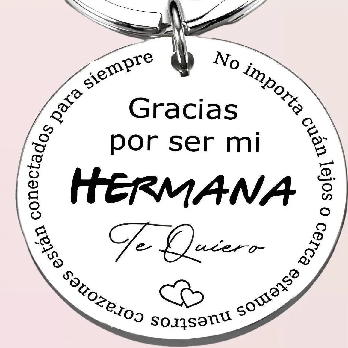 Gracias por Ser Mi Hermana Spanish Stainless Steel Keychain 