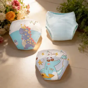 3-Pack Baby Newborn Training Pants, Gentle Skin-Friendly, Reusable Diapers & Washable, Suitable for All Seasons, Boys & Girls Potty Training Clothes Nappies