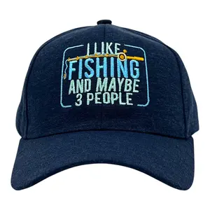 I Like Fishing and Maybe 3 People Hat Funny Sarcastic Fish Graphic Novelty Cap Funny Hats Introvert  Funny Fishing  Novelty Caps for Men Standard