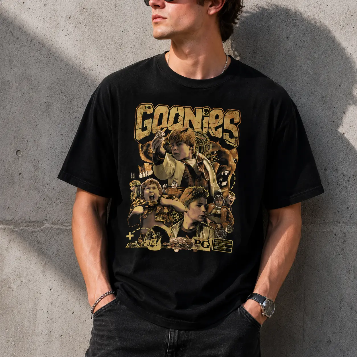 The Goonies Retro Movie Graphic Tee | Vintage Adventure Film T-Shirt | 80s Classic Unisex Cotton Shirt | Nostalgic Movie Streetwear | Fan Gift | Menswear Womenswear Top Underwear Streetwear