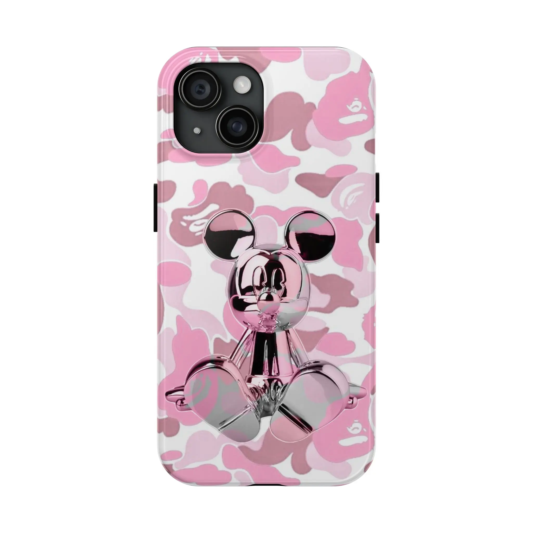 Pink C4mo Mick3y Tough Phone Case - Tough Phone Cases Designer - Iphone 7 8 9 X 11 12 13 14 15 16 Pro Pro Max Samsung Galaxy S21 S22 S23 S24