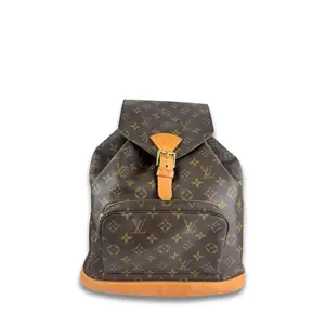 Pre-owned Louis Vuitton Coated Canvas Backpacks Monogram Montsouris GM