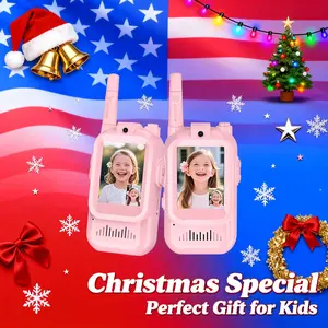 Kids Walkie Talkies with Video – Screen Display Toy Radios with Voice Effects, One-on-One Pairing, Long Range – Birthday Toys Gifts for Boys & Girls Ages 3–12 (Blue)