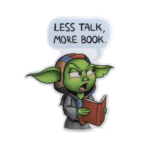 Less Talk, More Book Goblin® - Vinyl Sticker Less Talk, More Book Goblin® - Vinyl Sticker