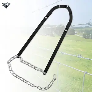 1Pc Fence Wire Repair Tool, Fence Fixer Barbed Wire Fence Stretcher and Fence Tightener, Heavy Duty Horse & Cattle Fencing Accessories for Mesh Plain Electric Wire Farm Ranch Garden Outdoor Use, Black