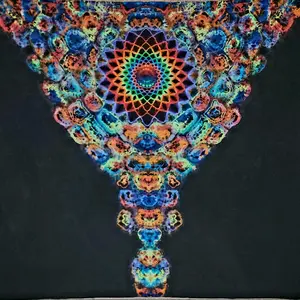 pitch black series UV reactive tapestry 54inchx54inch