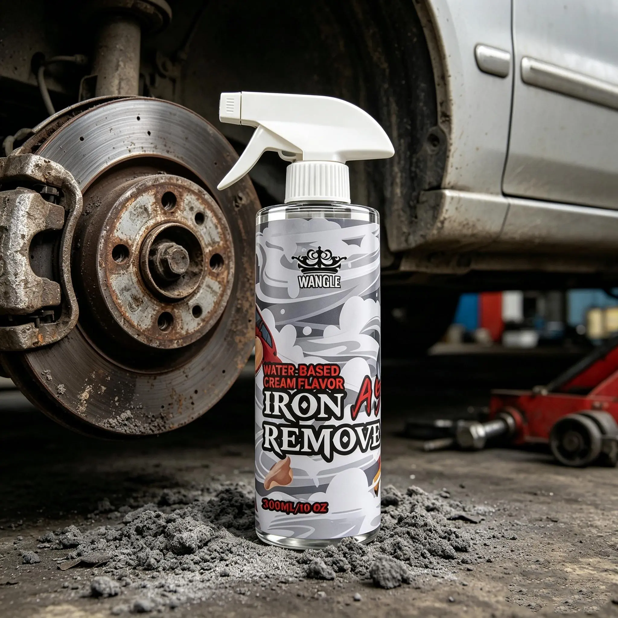 Professional Car Iron Dissolver Spray, Biodegradable Formula Helps Remove Iron Dust, Oxidation Spots & Brake Residue, Scratch-Free Cleaning Safe for Car Paint & Alloy Wheels