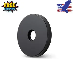 Extra Large Shower Arm Flange 3.5" in Outer Diameter Replacement Shower Head Arm, Matte Black