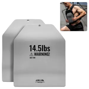 Curved Weight Vest Plates For Strength Training And Gym Workouts, 2-Piece Set Of 14.5 Lb Each Plates, High-Quality Durable Steel With Ergonomic Edges And Secure Fit For Efficient Vest Loading And Progressive Overload