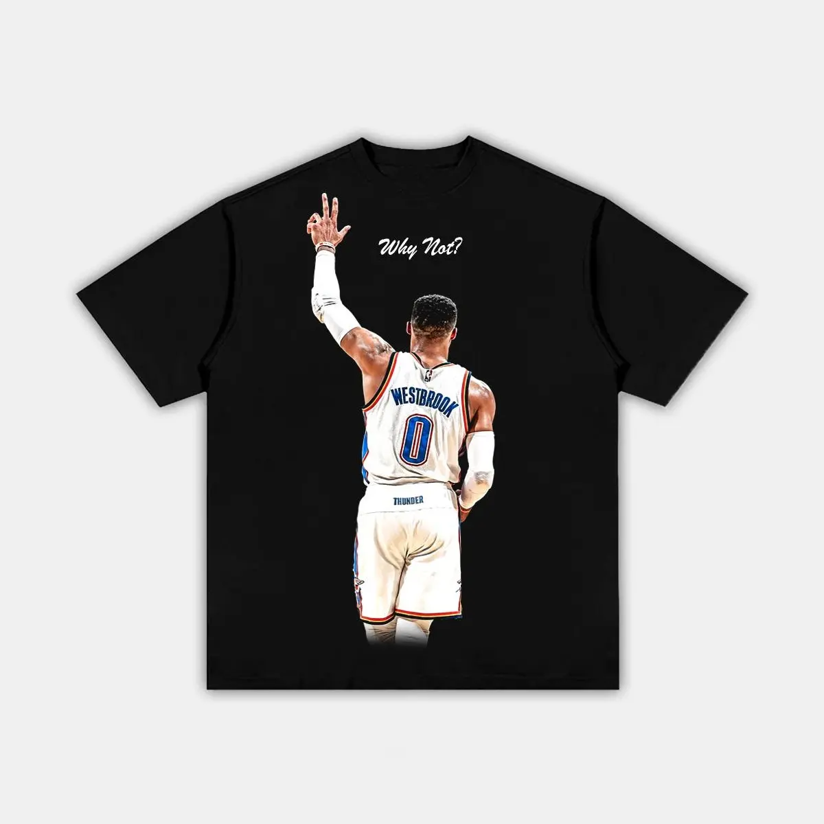Adult And Youth RUSSELL WESTBROOK "WHY NOT?" TEE, Basketball Player Shirt, Graphic Tees, Unisex Y2K Cotton Tee, Streetwear