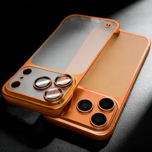 Luxury Translucent Matte Ultra Thin Borderless Case Compatible with iPhone 17 16 15 14 13 12 Pro Max 17ProMax 17Pro 16Pro 16ProMax with Lens Protector Clear Back Cover Cases
