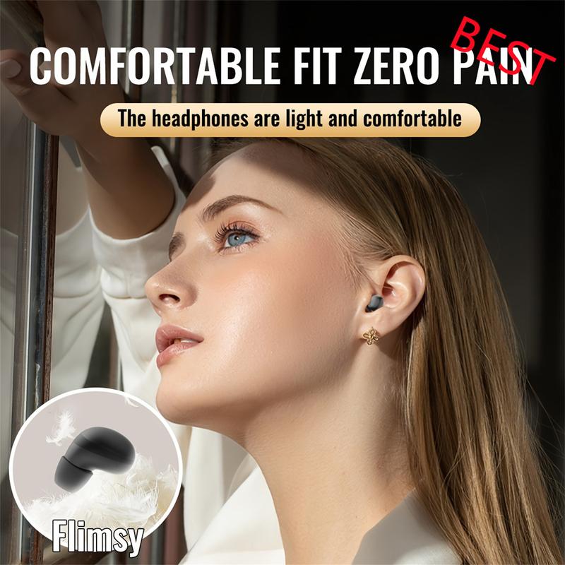HOT Wireless Earbuds with LED HD Power Display  High-Quality Sound  Touch Controls  Tangle-Free Cable  Type-C Jack  Compatible with Android & Apple Phones  Rechargeable Lithium Battery - Mini In-Ear Design