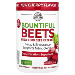 Country Farms Bountiful Beets, Whole Food Beet Extract, Cherry, 10.6 oz (300 g)