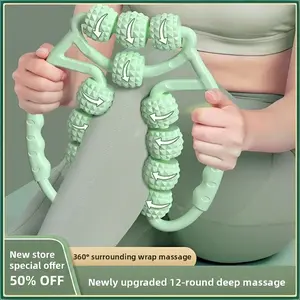 12-Wheel Leg Massager Roller for Calf Relaxation, Leg Ring & Leg Clip