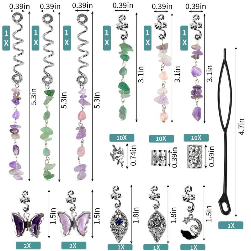 241 PCS Hair Jewelry Gold Hair Jewelry for Braids Loc Jewelry for Hair Dreadlock Metal Gold Silver Clips Shells Imitation Wood Beads Hair Charms Women Adjustable Cuffs Braiding Hair Rings Decoration hair beads