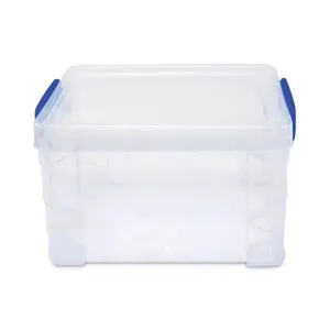 212 MAIN Super Stacker Lift-Off Lid Storage Tote Organiser - Stackable Box with Handle, Lid Locks, Single Compartment for Home Organization