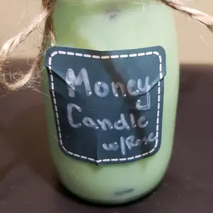 homemade Money Candle with Rose
