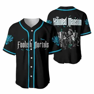 Haunted Mansion Baseball Jersey – Spooky Halloween Horror Shirt, Cozy Fit, Perfect for Any Season, Soft Feel, Classic Look