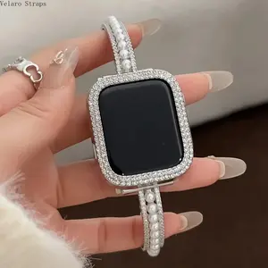 Bling Rhinestone Decor Watch Strap, Luxury Fashion Band for Apple Watch All Series Ultra 1/2/SE/1-10