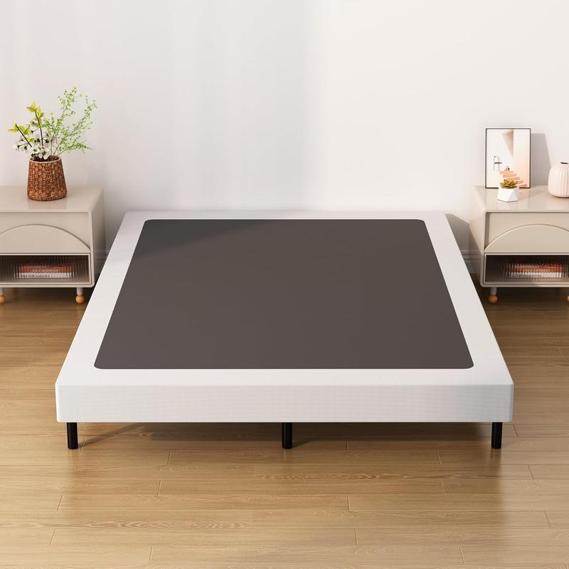 Box Spring for Queen Bed Bed Base 6 Inch, Low Queen Box Spring with Fabric Cover, 3000 Lbs Max Weight Capacity Mattress Foundation, Noise-Free, Assembly