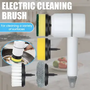 Electric Spin Scrubber-Powerful Electric Scrub Brush – 5 Replaceable Heads for Home Use