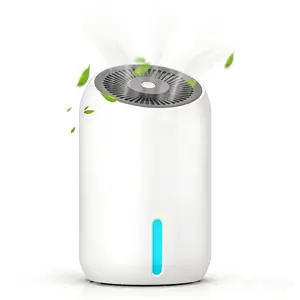 Household dehumidifier, 30 ounces (860 milliliters), a small dehumidifier suitable for a 2200 cubic feet (240 square feet) space, with automatic shut-off function, 7 color lights, suitable for basements, bedrooms, bathrooms, closets, wardrobes,