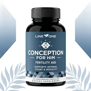 LINE ONE Conception For Him — Male fertility supplement, natural formula — Boosts sperm count and motility — Contains Ashwagandha, folic acid, magnesium, and zinc — 60 capsules for daily needs.