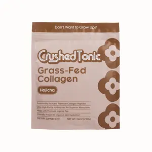 Hojicha Collagen - Crushed Tonic - Slow Roasted Premium Matcha - Korean KBeauty Collagen - Halal & Kosher - for Skin, Hair & Health - Gluten Free GMO Free Skin Care Hair Nail Healthcare Supplement Beauty Protein