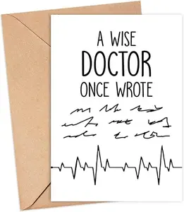 A Wise Doctor Once Wrote Card - Doctor Card - Doctor Handwriting Card - Doctor Gift - Doctor Gifts - Doctor Joke - Funny Doctor Card - Gift For Doctors
