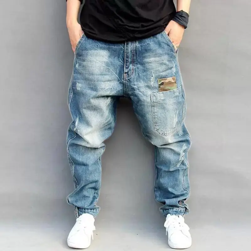 Pantalones Harem de Mezclilla Estilo Callejero