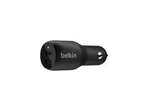 BELKIN CCB002btBK Black BOOST CHARGE Dual USB-C Car Charger 36W