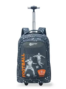 Basketball Print Large Capacity Luggage Backpack, Campus Travel Daily Use Portable Rolling Bag, Dual-Shoulder Laptop Bag