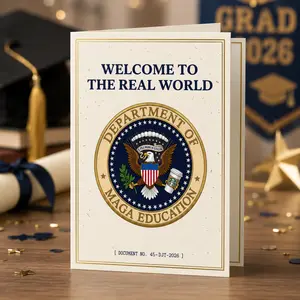 Make Graduation Great Again - Funny Class of 2026 Talking Card | Hilarious Presidential Greeting Card for Graduate, Son, Daughter | Humorous Grad Gift