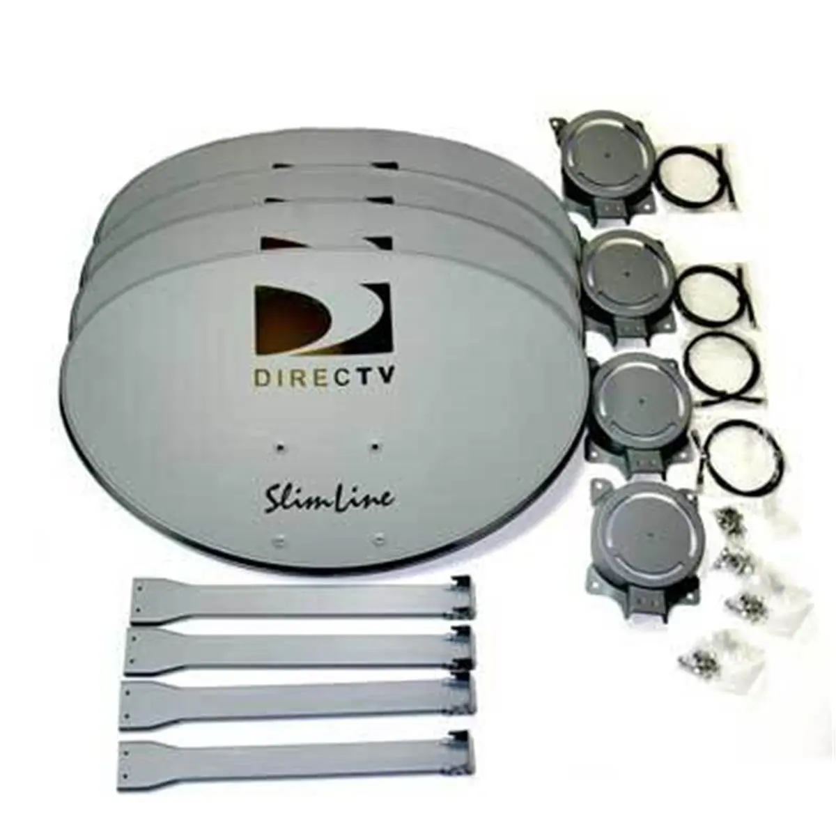 DIRECTV Slimline Reflector Set, 4-Count Slimline Pack with Modern Designs, High-Quality Construction for Superior Performance and Boating Use, 4 Counts, Outdoor, Gadget Lovers
