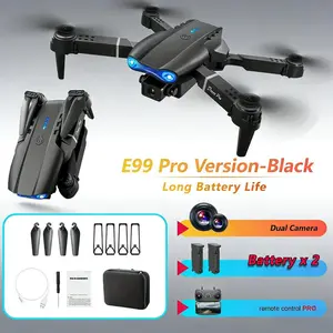 2026 Trend E99 Foldable Drone, 4K HD Dual Lens FPV RC Quadcopter, TikTok Viral Beginner Flying Toy, Durable & Adjustable Speed, Perfect Children's Day Gift for Kids Boys