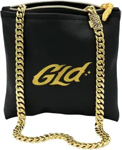 GLD Cuban Link Chain for Men & Women Gold-Plated Micro Cuban Chain with Premium Storage Travel Pouch Snatch-Proof Clasp Sweat-Proof Fade-Resistant Lifetime Quality Miami Design. 22inch 3mm