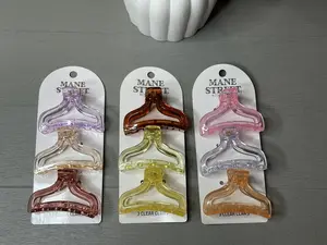 3pk Clear Claw Clips