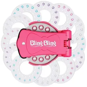 BingBling Hair Bedazzler Kit, 1 Set Hair Gem Stamper, DlY Hairjewels Decoration for Girls, Birthday Gifts, Halloween Gifts