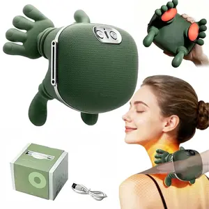 Portable Neck Massager, Heated Back Massage Pillow, Electric Pressure Point Massager, 3 Modes, 2 Heating Levels, 4D Deep Tissue Relief