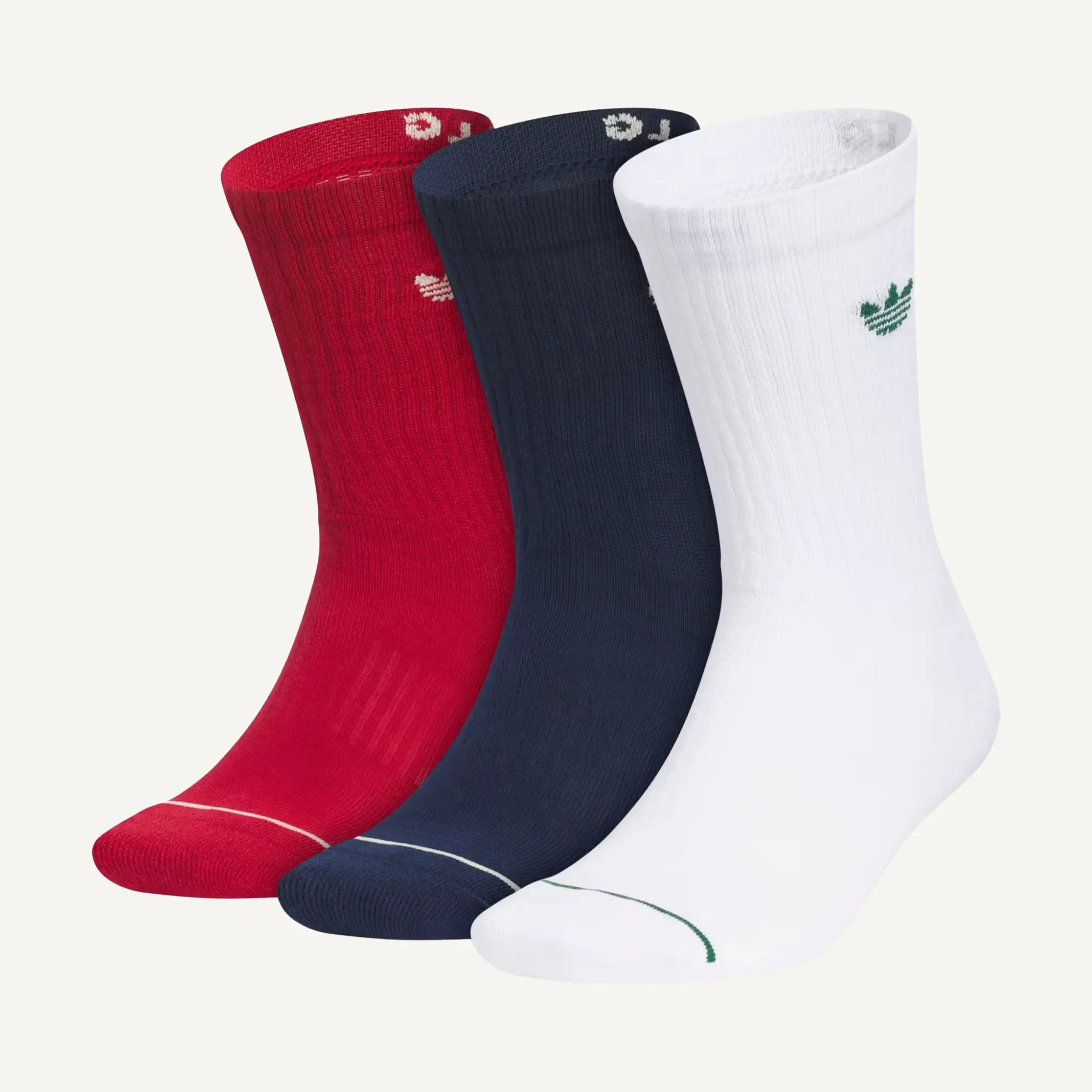 Adidas Originals Unisex Trefoil 3.0 3-Pac Crew Socks, KL3641