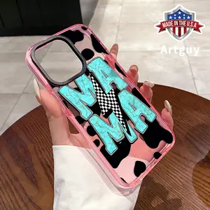 Phone Case foriPhone 17 16 E Pro Max 15 Plus 14 13 12 11 Air Cow Skin Mama Pattern Non-Yellowing Shockproof Soft Silicone Transparent Cover