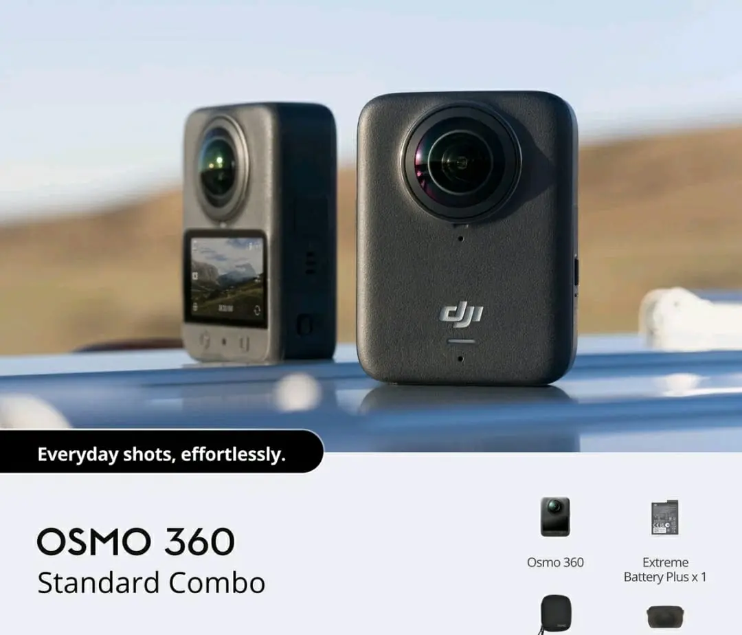 DJI Osmo 360 Standard Combo with Extreme Battery Plus for Everyday Shots Effortlessly